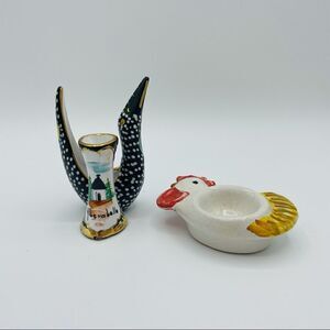 Set of 2 Italian Deruta Pottery Pieces